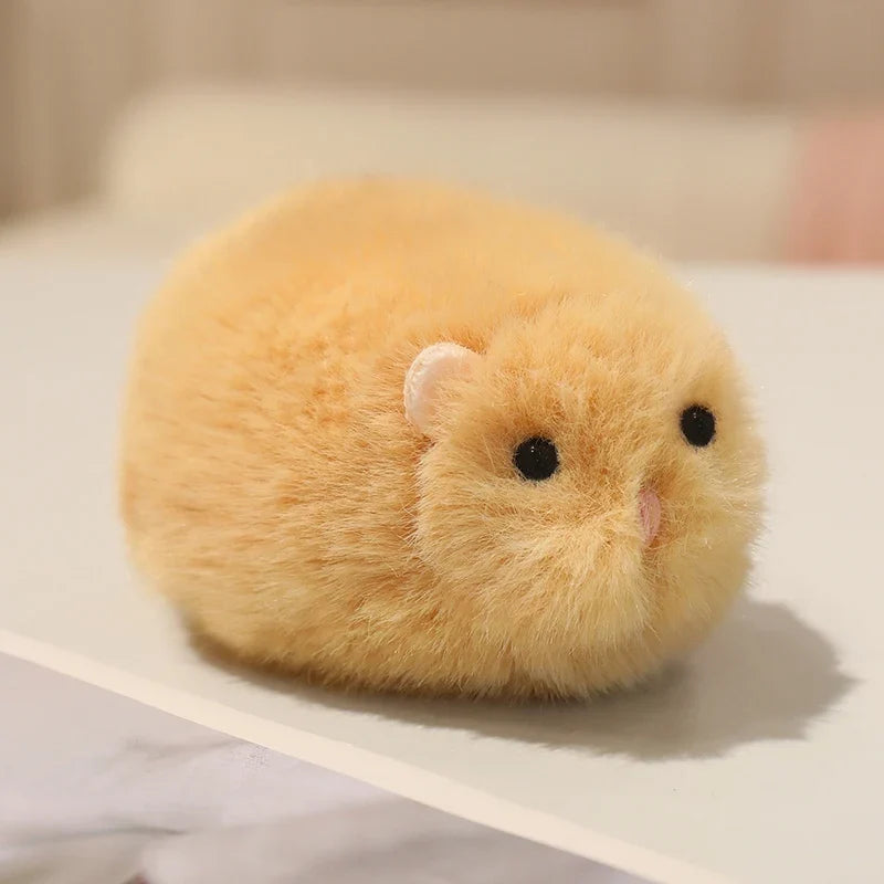 Cute Golden Hamster Plush Pillow Toy - Soft Stuffed Animal Doll Keychain for Kids, 13/35CM Fun Gift