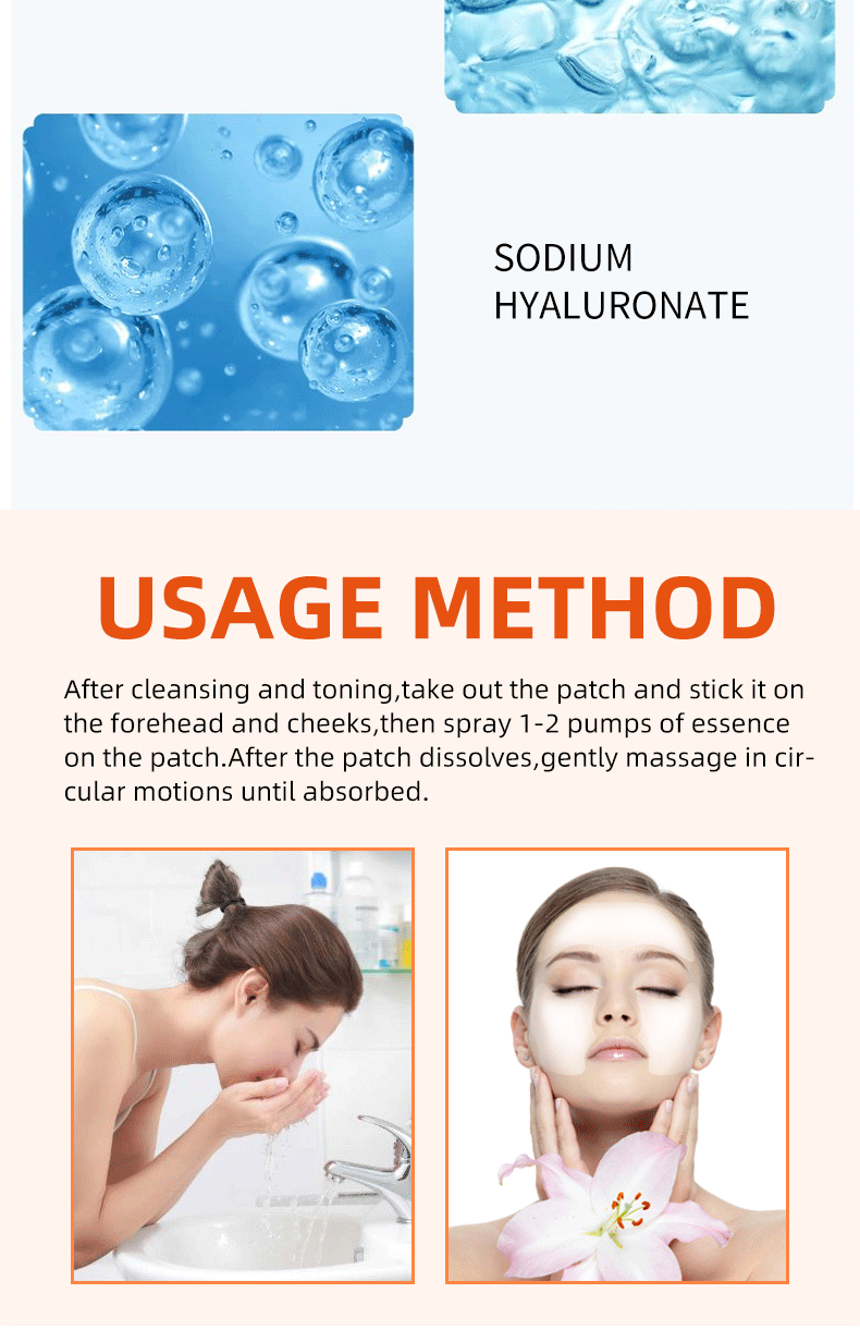 Gel Facial Mask - Hydrolyzed Collagen Protein Film | Moisturizing & Anti-Wrinkle Skin Care Set (5/10 Sets)