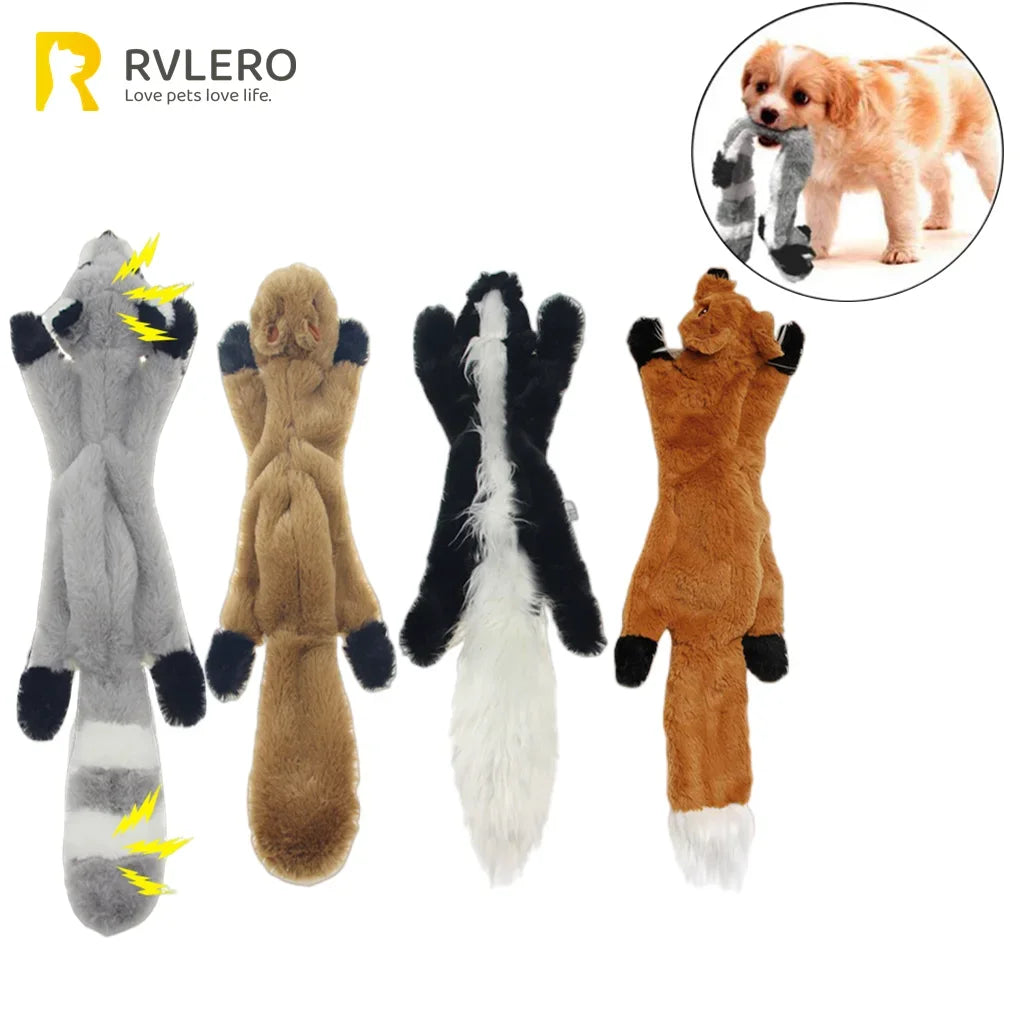 No-Stuffing Squeaky Crinkle Dog Toy