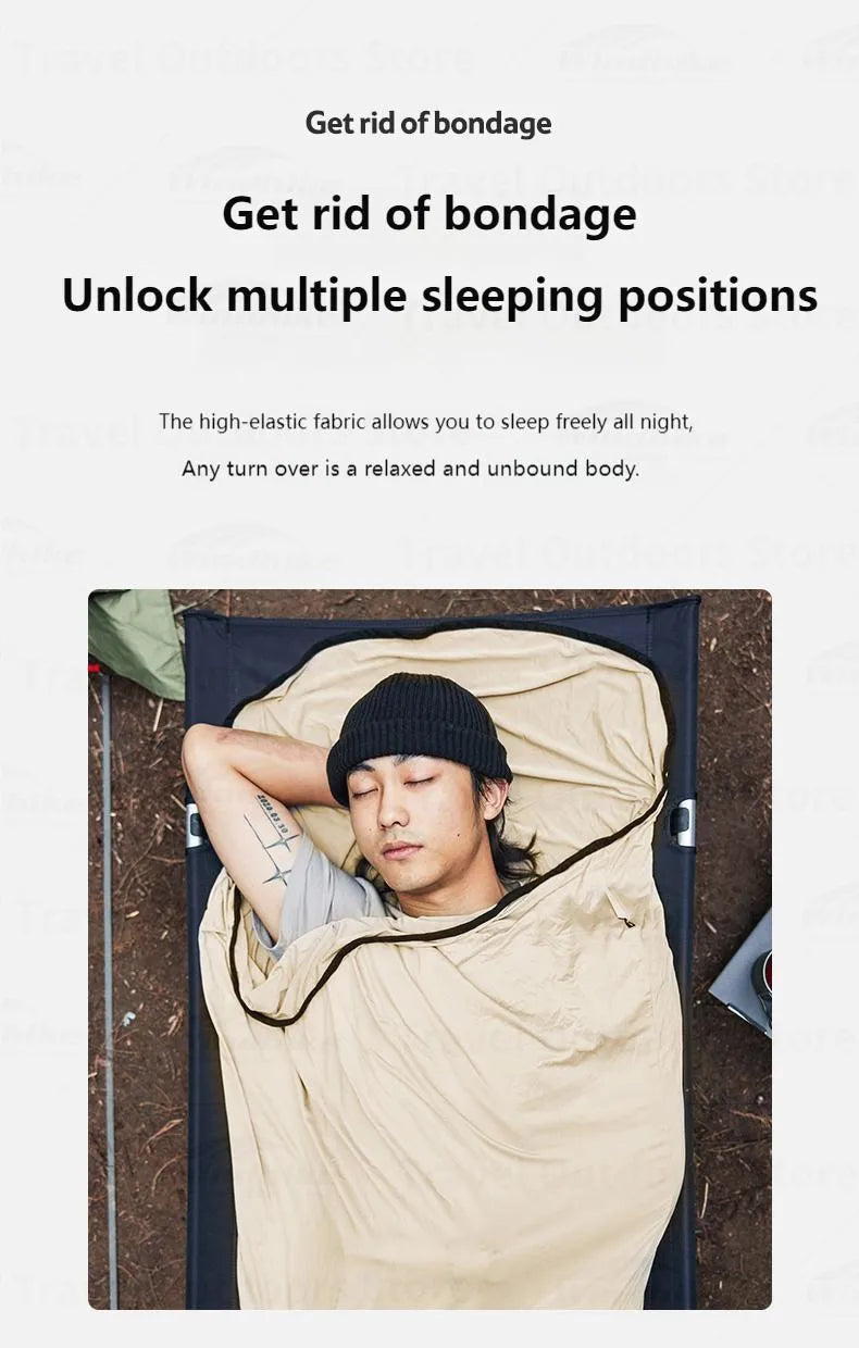 Naturehike Sleeping Bag Liner Portable Lightweight High Elasticity Anti-Pulling Anti-Tearing Skin-Friendly Outdoor Camping Travel Hotel Sheet