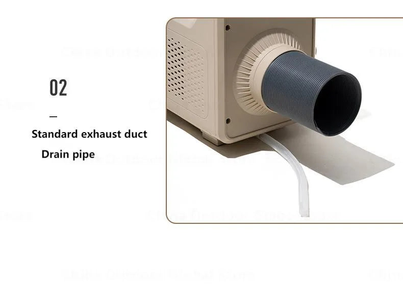 MOBI GARDEN Mobile Air Conditioner Outdoor Portable Fan Integrated Car Cooler 450W Cooling Camping Tent Indoor Car Cooling Fan With Built-in Lighting