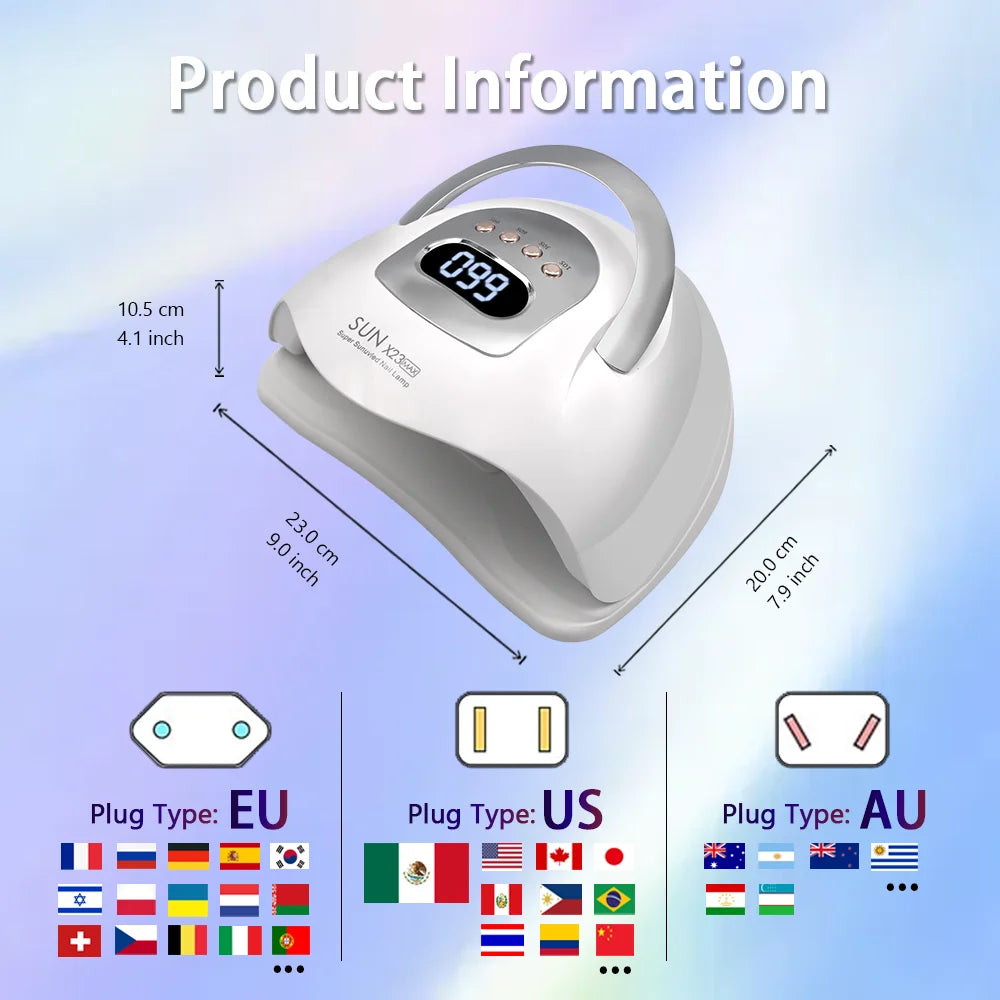 380W Professional Nail Dryer LED UV Lamp for Nails Gel Polish Dryer Light Nail Art Accessories Curing Gel Toe Nails