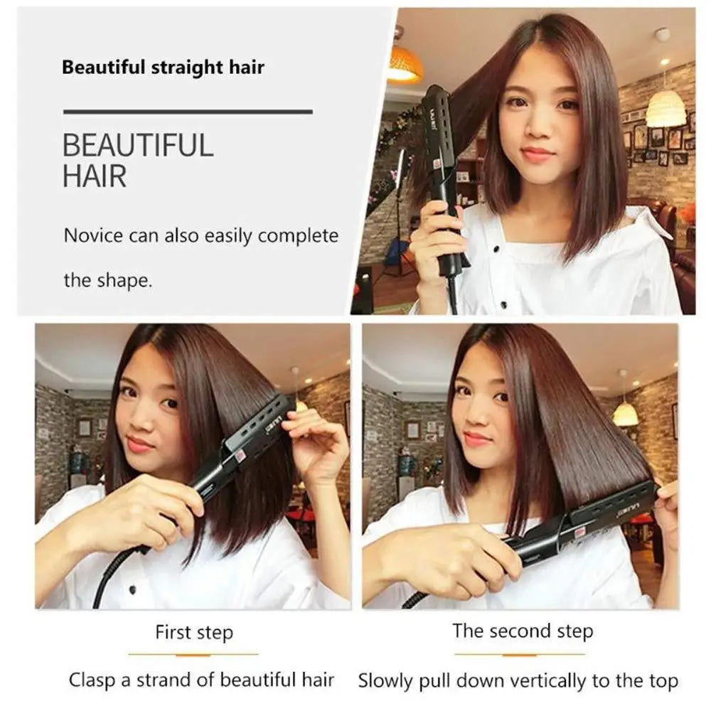 Curling And Straightening Dual Use Hair Straightening Splint Constant Temperature 4 Gears Portable Air Bangs Curling Straightene