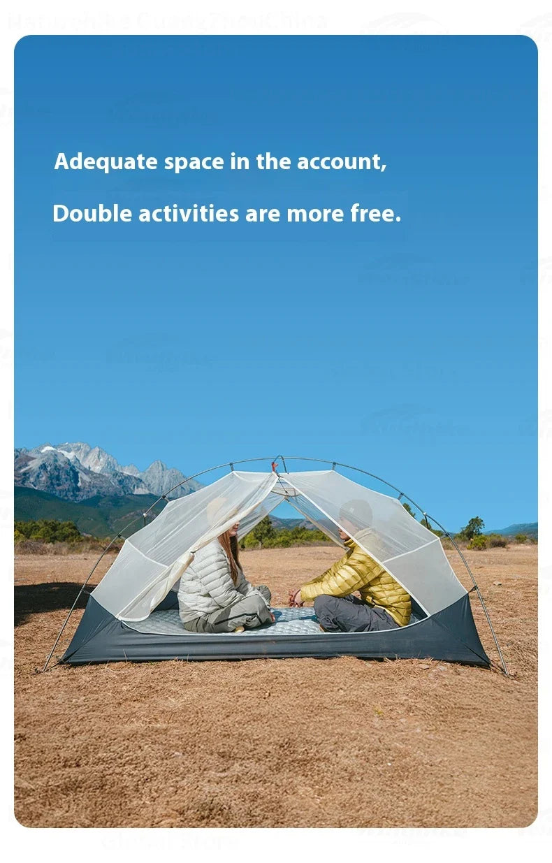 Naturehike MONGAR Series UL Tent Portable Ultralight 1 and 2 Person 15D Nylon Rainproof Expandable Canopy Double Layer Camping Outdoor Hiking Backpacking Cycling Tent