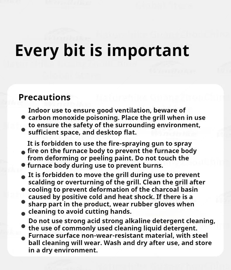 Naturehike Folding Charcoal Grill Outdoor Portable 1-2 Persons BBQ Desk Tabletop Stove Furnance Camping Picnic Barbecue Burner Cooking Grill Stand