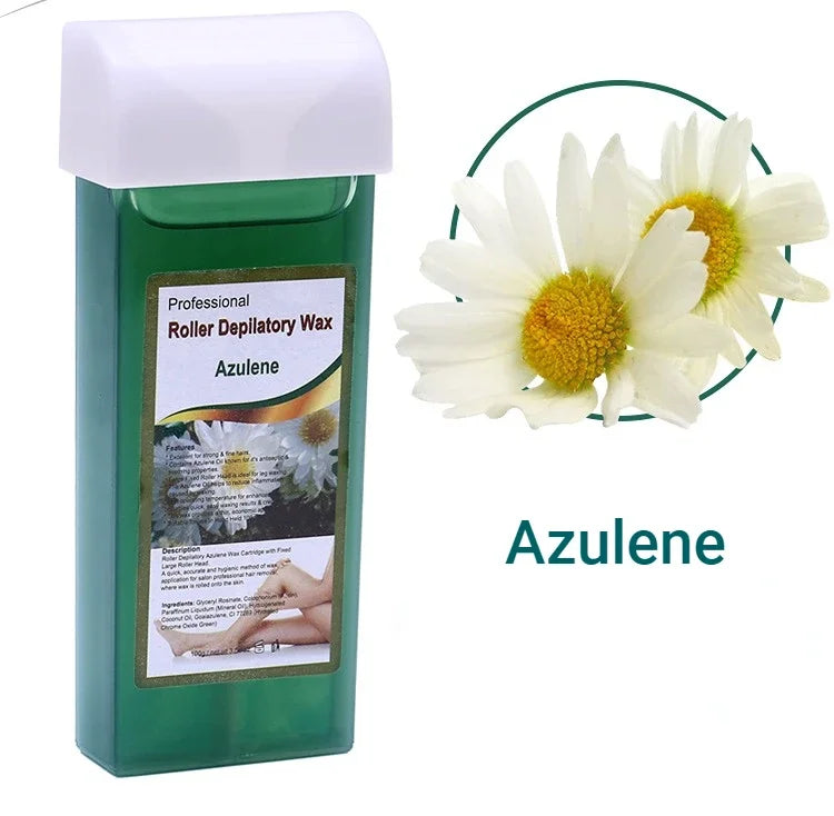 100g Hair Removal Wax Gentle Non-irritating Hot Depilatory Cream Wax Cartridge Beeswax Warmer Waxing Hair Removal for Women Men