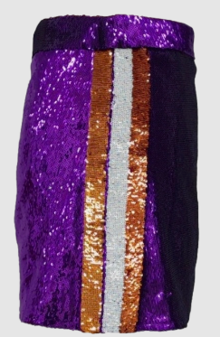 Queen of Sparkles Sport Stripe Sequin Skirt