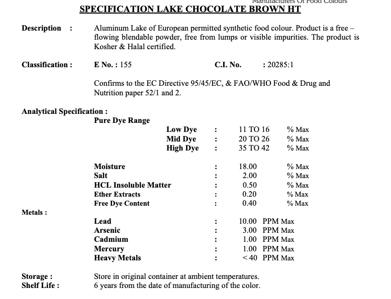 Colour Lake Chocolate Brown-FD&C