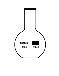 Flask Flat Bottom Borosil