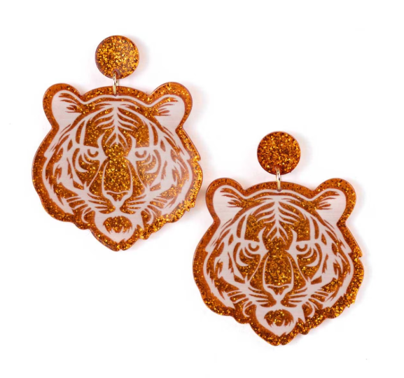 Tiger Acetate Earrings
