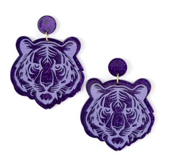 Tiger Acetate Earrings