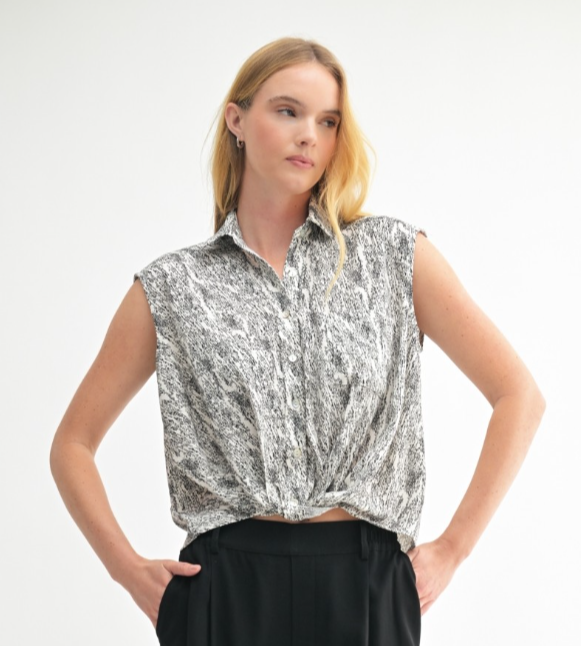 Kennedy Tie Front Blouse