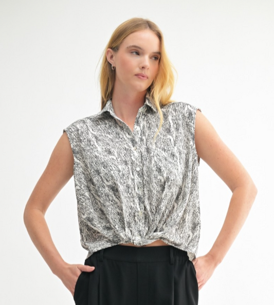 Kennedy Tie Front Blouse