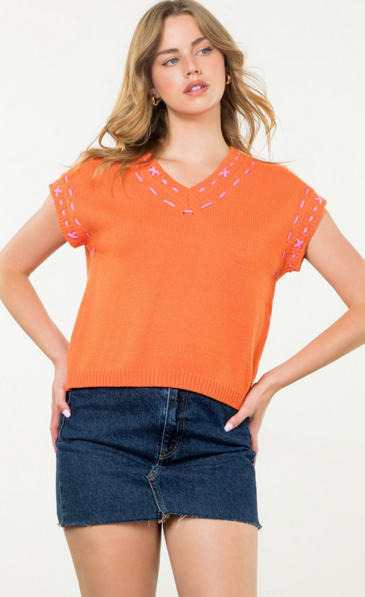 Izabel V-Neck Sweater Top