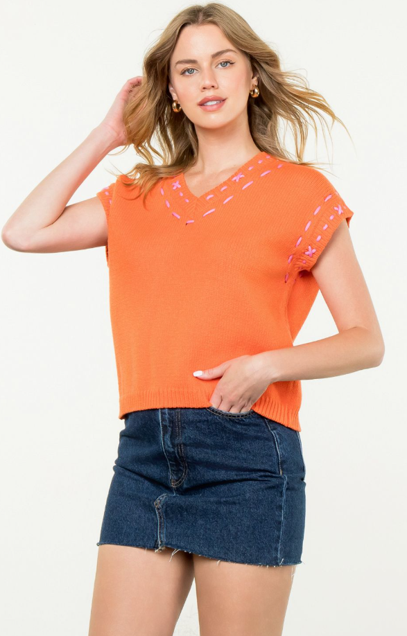 Izabel V-Neck Sweater Top