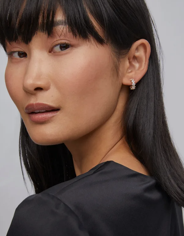 Cailin Crystal Huggie Earrings