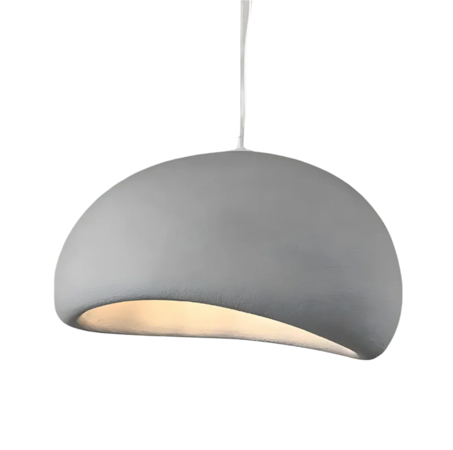 Wabi-Sabi Polystyrene Pendant Light With Spherical Dome Shade
