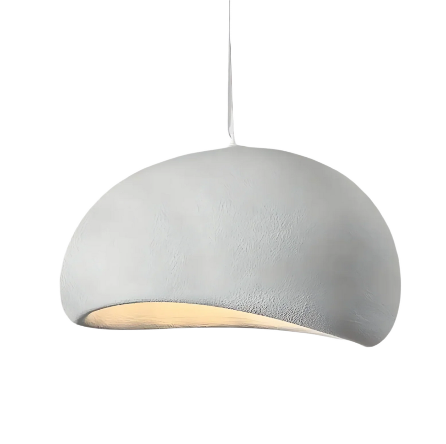 Wabi-Sabi Polystyrene Pendant Light With Spherical Dome Shade