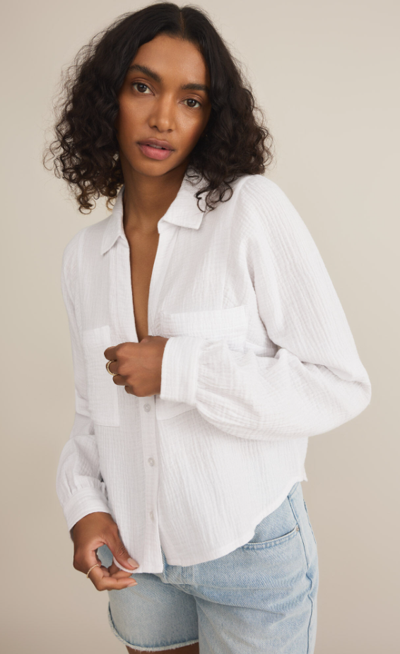 Z Supply Campo Button Up Gauze Top