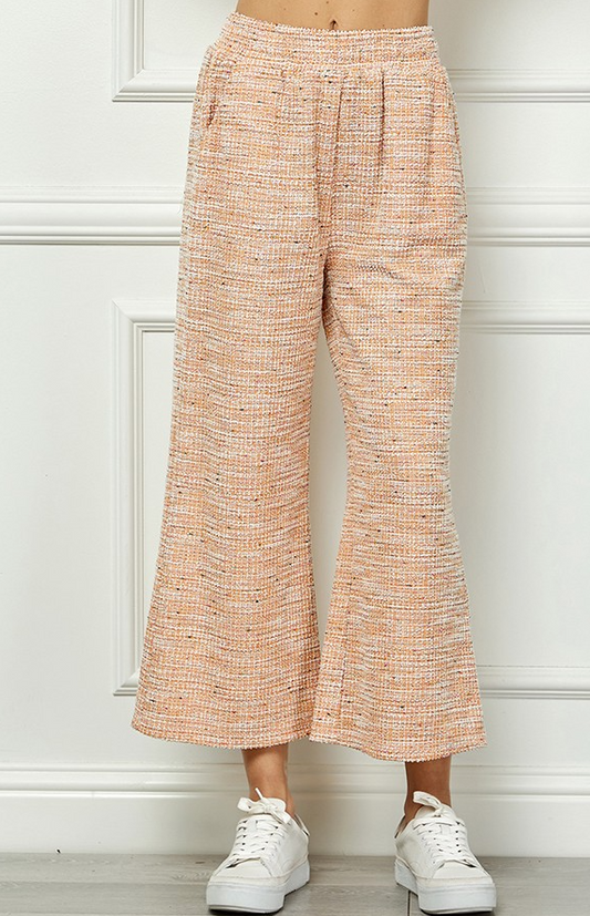 Skylar Boucle Wide Cropped Pants