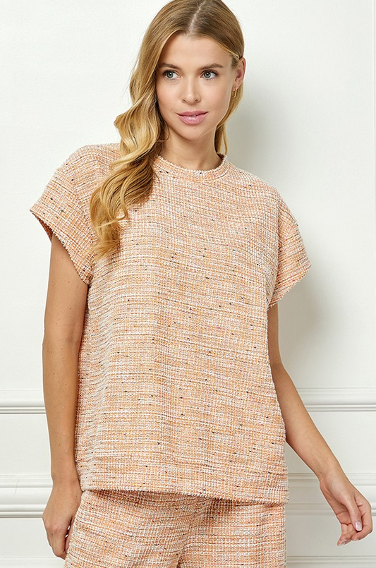 Skylar Boucle Textured Top
