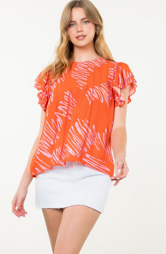 Monica Flutter Sleeve Top