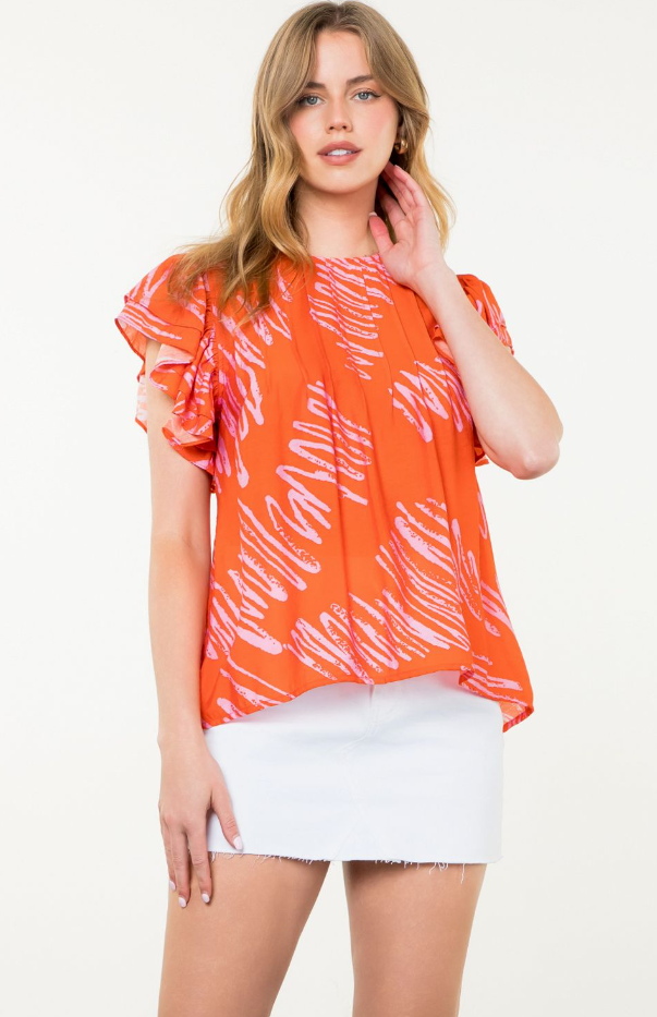 Monica Flutter Sleeve Top