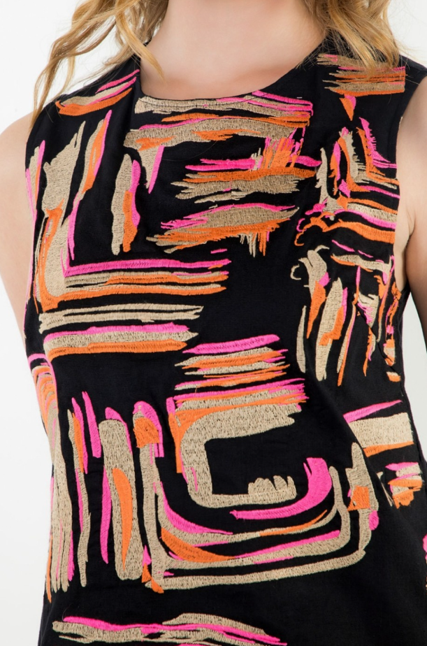 Cordelia Embroidered Shift Dress