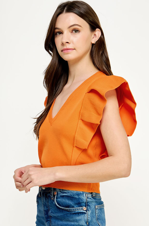 Layla Pleated Sleeve Knit Top