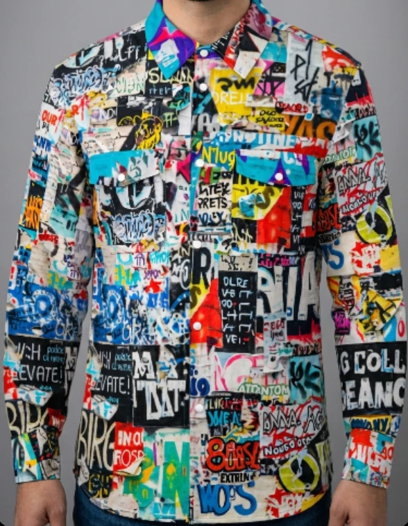 Maximalist Graffiti Art Men’s Bomber Jacket - Bold All-Over Print Streetwear, Warm Fleece-Lined Winter Coat