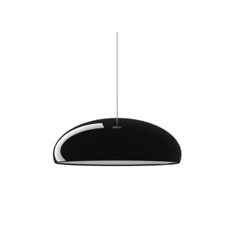 Italian Design Dome Pendant Light With Wide Curved Shade