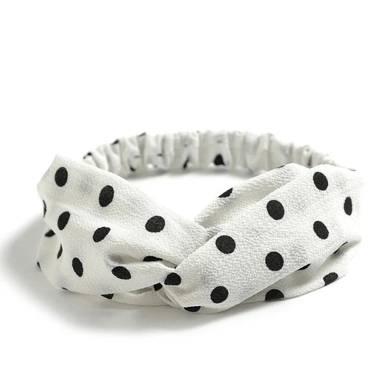 vintage cross turban headband summer print