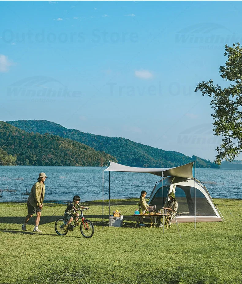 Naturehike ANGO PLUS Automatic Tent Upgraded Portable Lightweight 3-4 Persons Quick Opening Tent Camping Park Canopy Tent Integrated Tent Waterproof