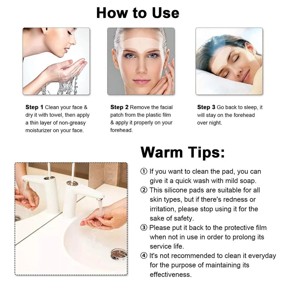 Reusable Silicone Wrinkle Removal Sticker Anti Wrinkle Pads Anti Aging Skin Face Lifting Patches Face Forehead Neck Eye Stickers