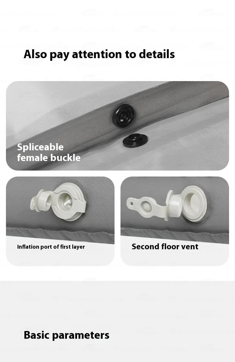 Naturehike Inflatable Cushion Series Inflatable Mat Splicing Sleeping Pad 2 Different Style Camping TPU Thickened 9.5cm Outdoor Bed Air Mattress