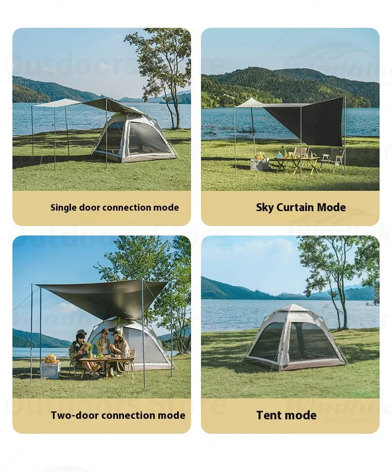 Naturehike ANGO PLUS Automatic Tent Upgraded Portable Lightweight 3-4 Persons Quick Opening Tent Camping Park Canopy Tent Integrated Tent Waterproof