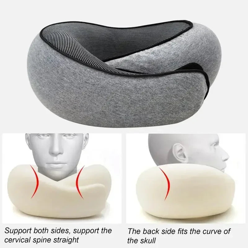Ultimate Comfort: Memory Foam U-Shaped Travel Neck Pillow - APS13
