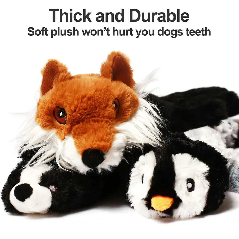 No-Stuffing Squeaky Crinkle Dog Toy