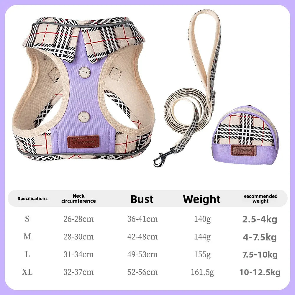 British-Style Dog Harness Set (3-Piece)