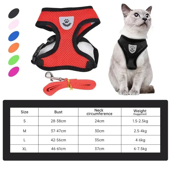 Breathable Mesh Harness & Leash