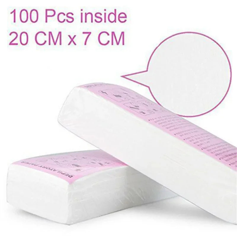 200/100PCS Women Men Hair Removal Wax Paper Nonwoven High Quality Body Leg Arm Hair Removal Epilator Wax Strip Paper Roll