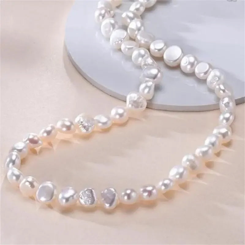 Choker Necklace – Real Baroque Freshwater Pearls for Women & Girls, Elegant 5-6mm/8-9mm Pearl Jewelry Gift