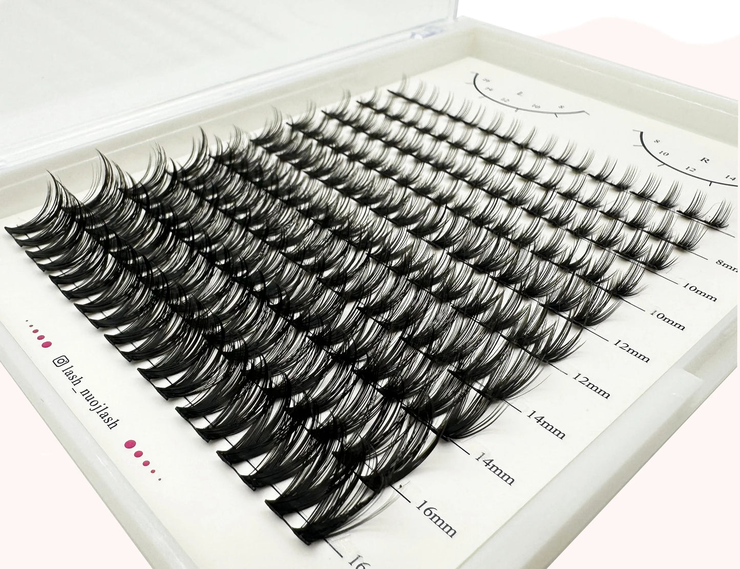 NUO Makeup Luxury DIY Cluster Lash Extension Glue-Based Percut Eyelash Segment Individual Lashes 3D Ribbon Lashes Private Label