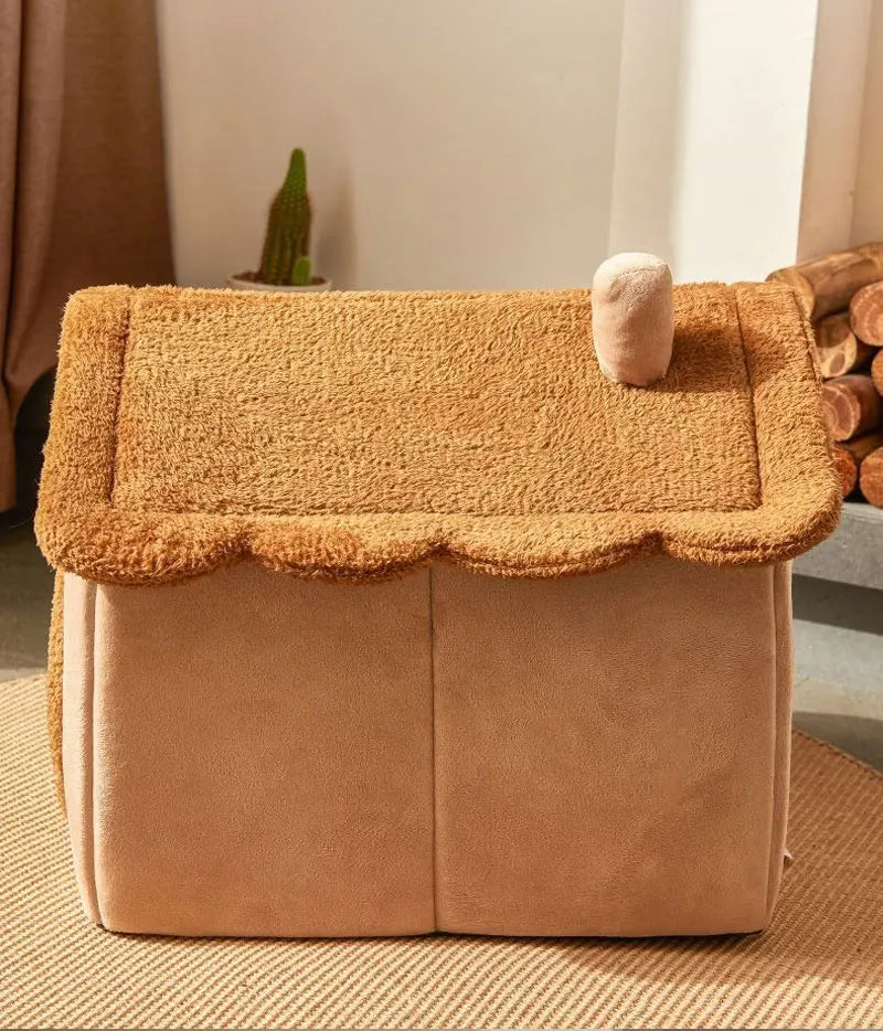 Foldable Washable Pet House Bed