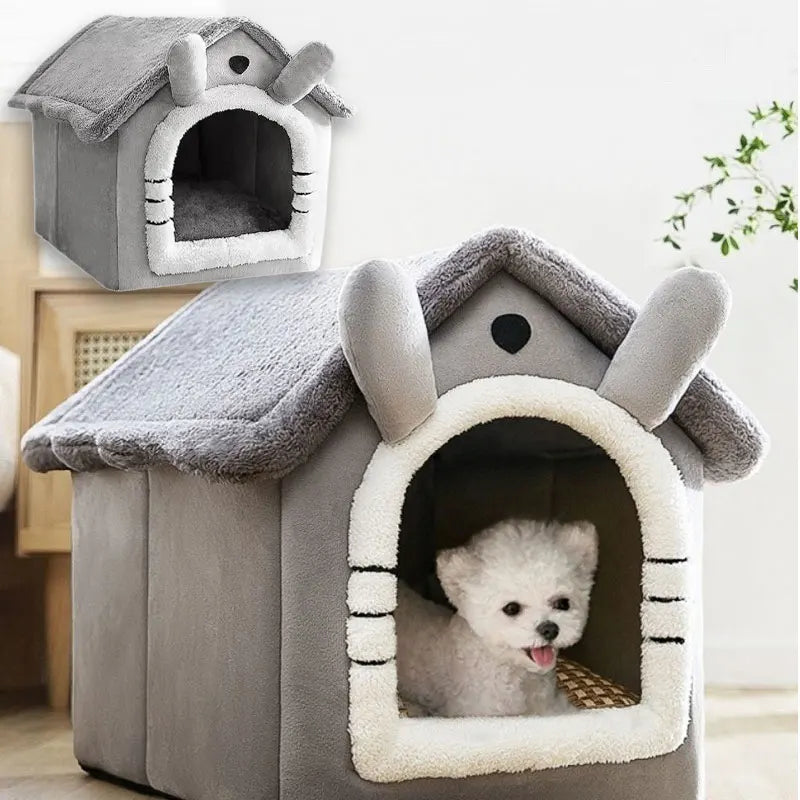 Foldable Washable Pet House Bed
