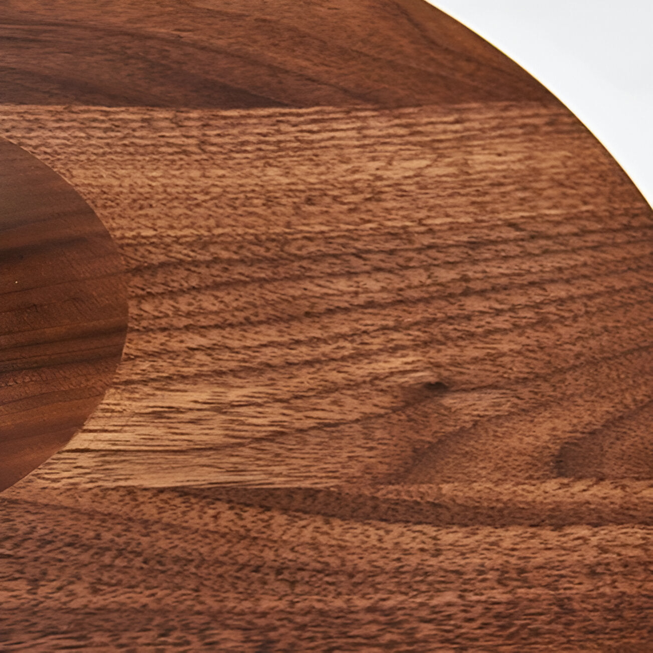 Nordic Walnut Wood Disc Pendant Light With Adjustable Cord