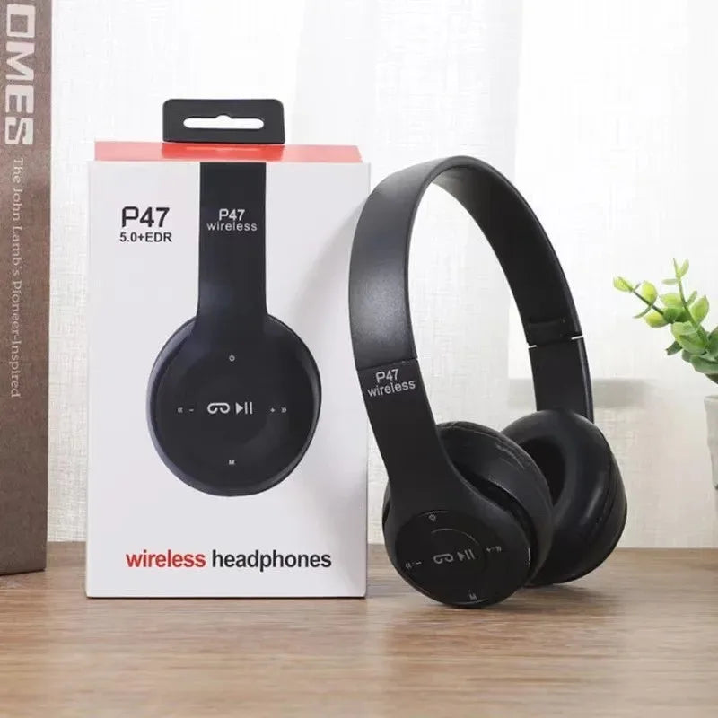 Handsfree Wireless Noise-Canceling Bluetooth Headphones P47, Earphone Headset