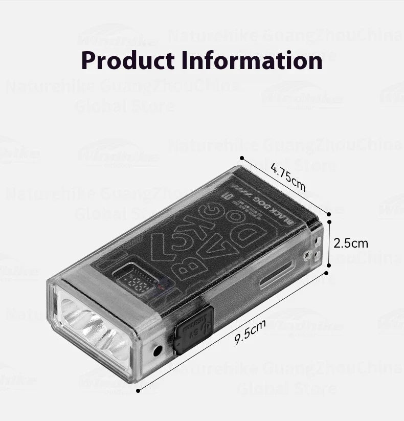 BLACKDOG STAR BOX Multifunctional Lighting Flashlight 3300LM Super Power Long Range LED Light 4 Color Torch Outdoor 3000mAh Battery IPX5 Waterproof