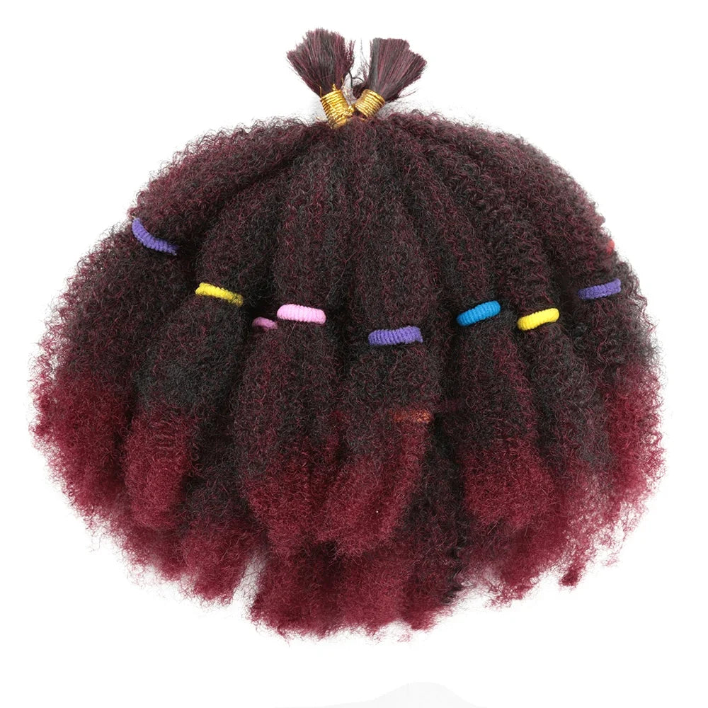 Curly Crochet – 12” Synthetic Ombre Afro Kinky Braiding Hair Extensions