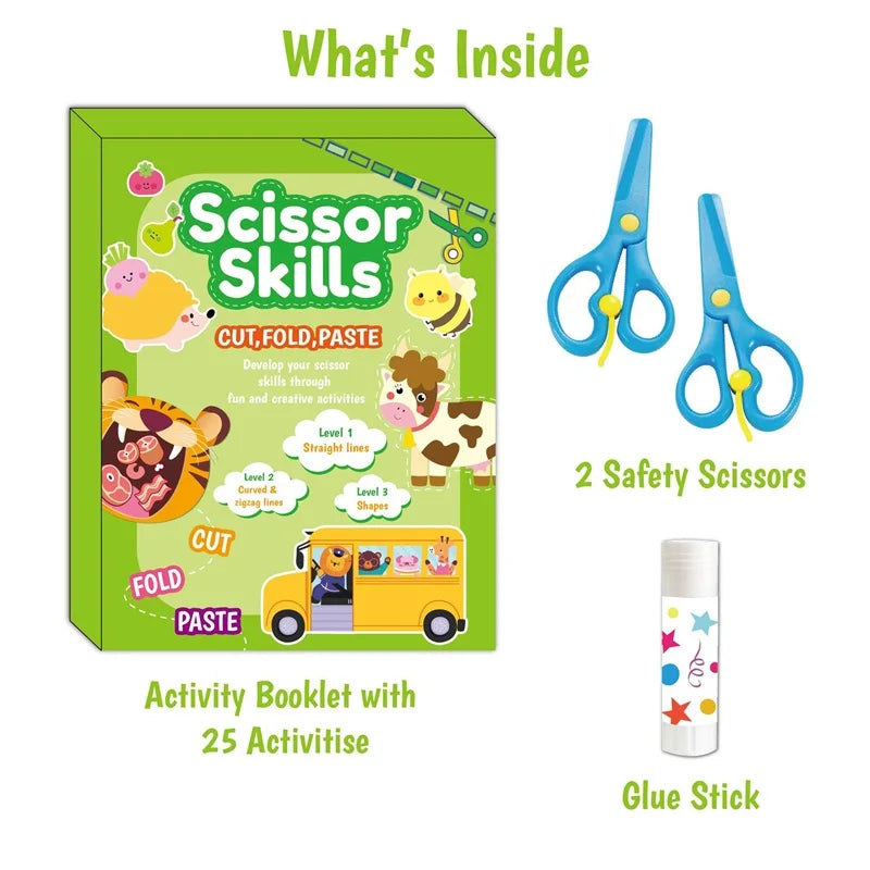 Paper Cutting Book - Animal Cartoon DIY Puzzle Craft Set for Creative Play